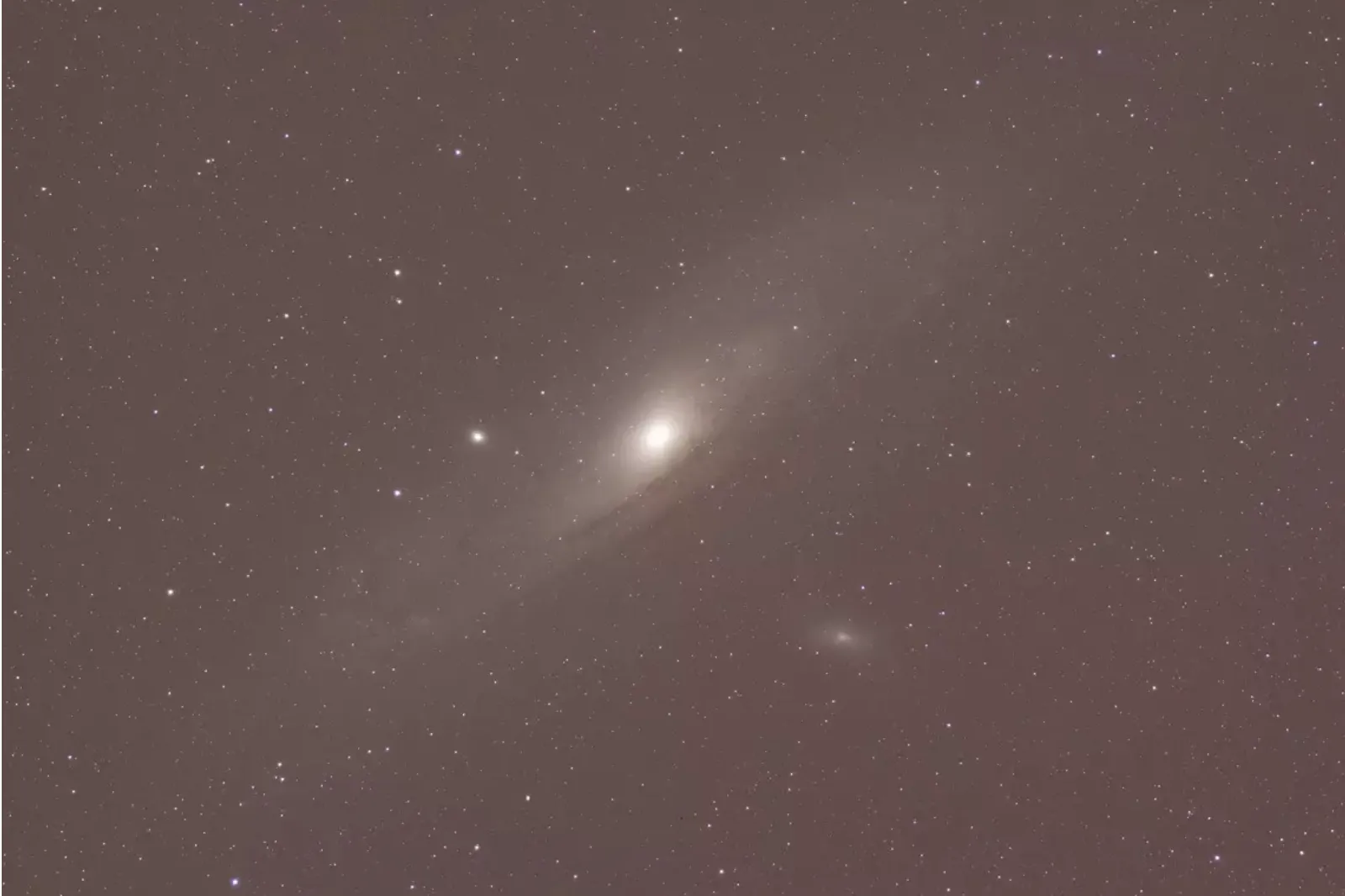 Low-contrast astronomy image before processing