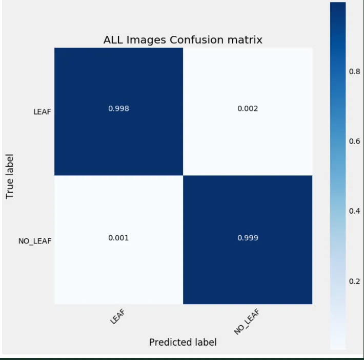 Leaf-versus-background filtering used before disease classification